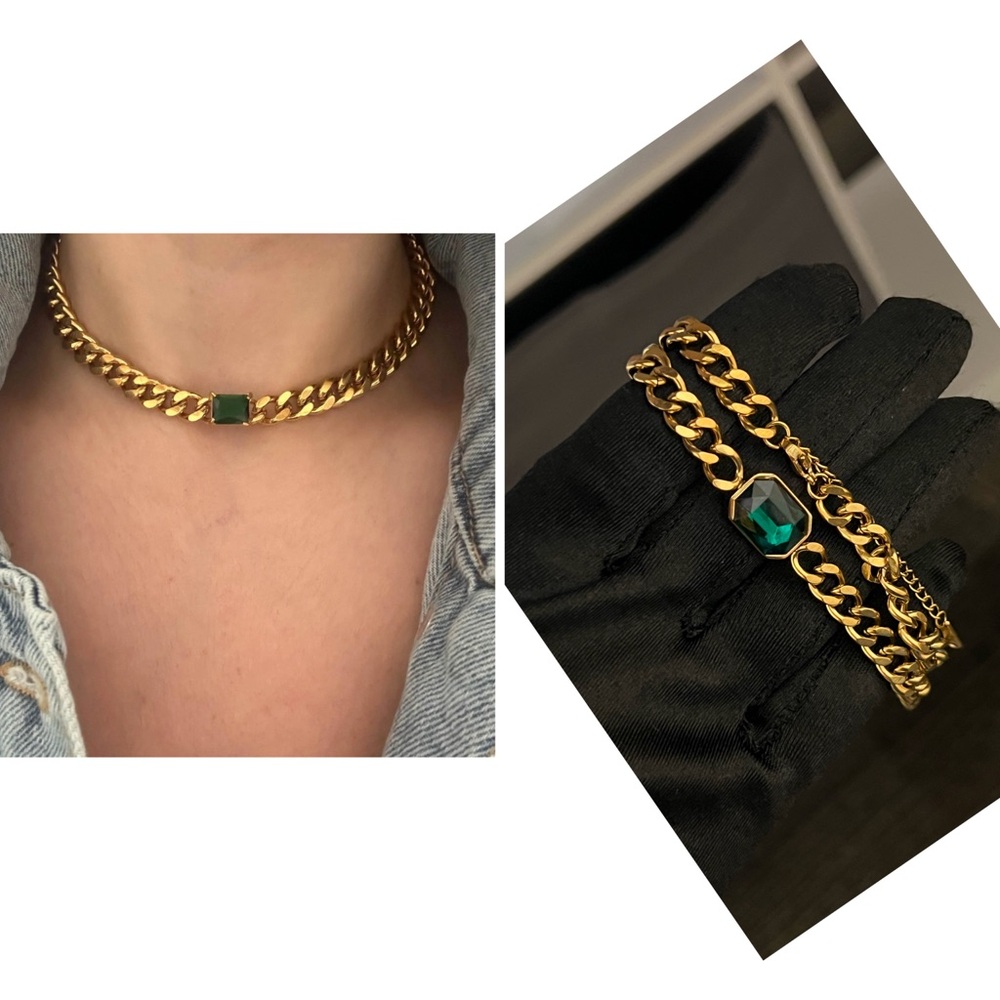 Green chain choker, New